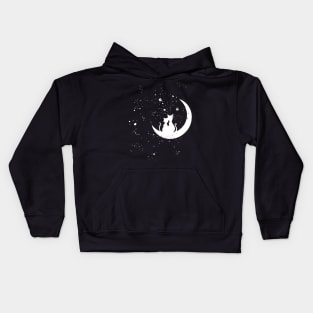 CAT MOON LOVE lovely pet design Kids Hoodie